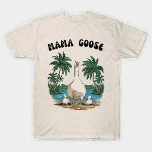 Mama Goose Mother's Day Shirt For Mom Mama Silly Goose T-Shirt